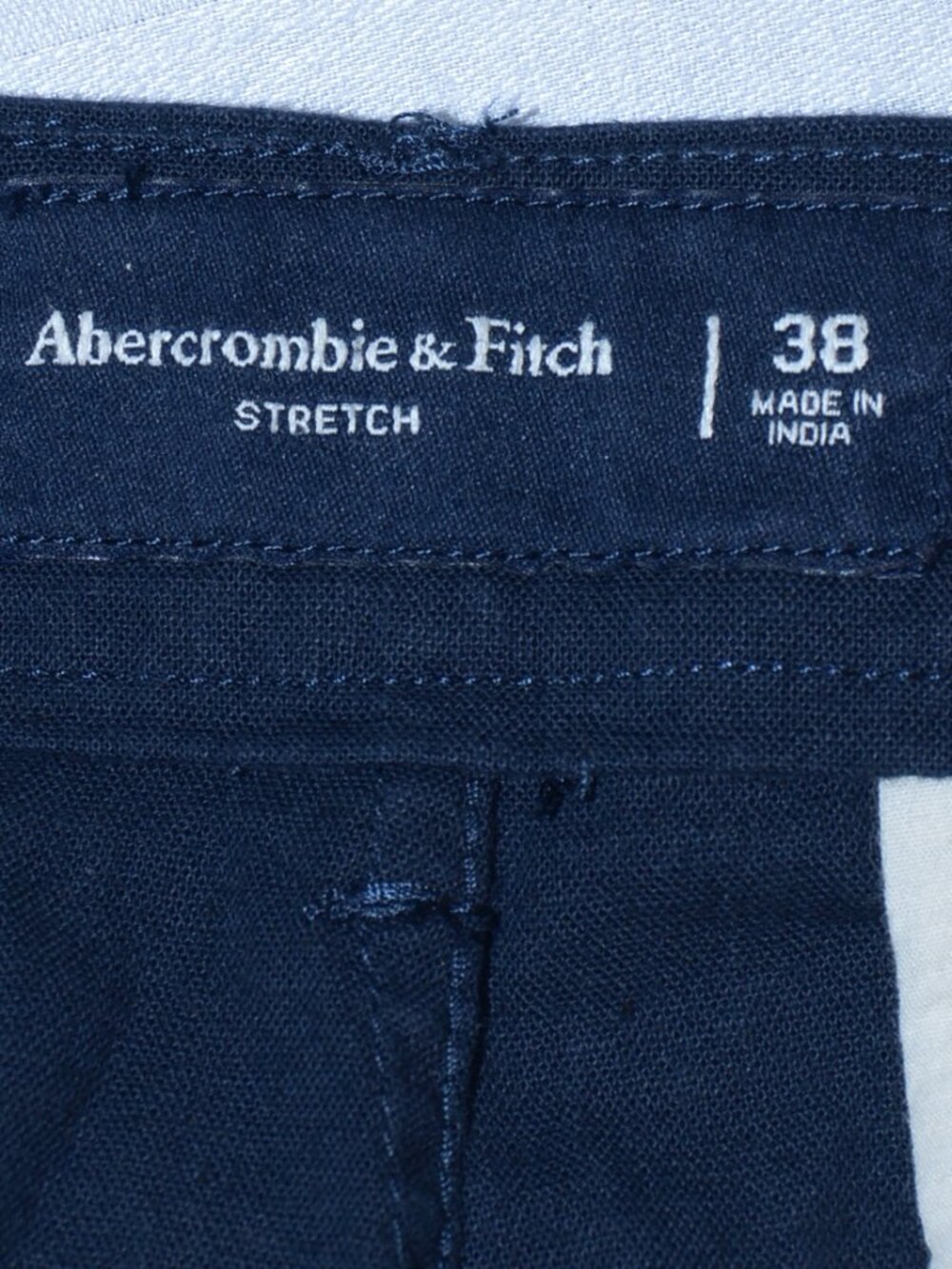 Abercrombie & Fitch Cotton Linen Stretch Shorts -- Navy Blue -- Men's 38 x 6